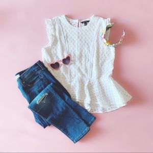 ✨SOLD✨banana republic peplum top